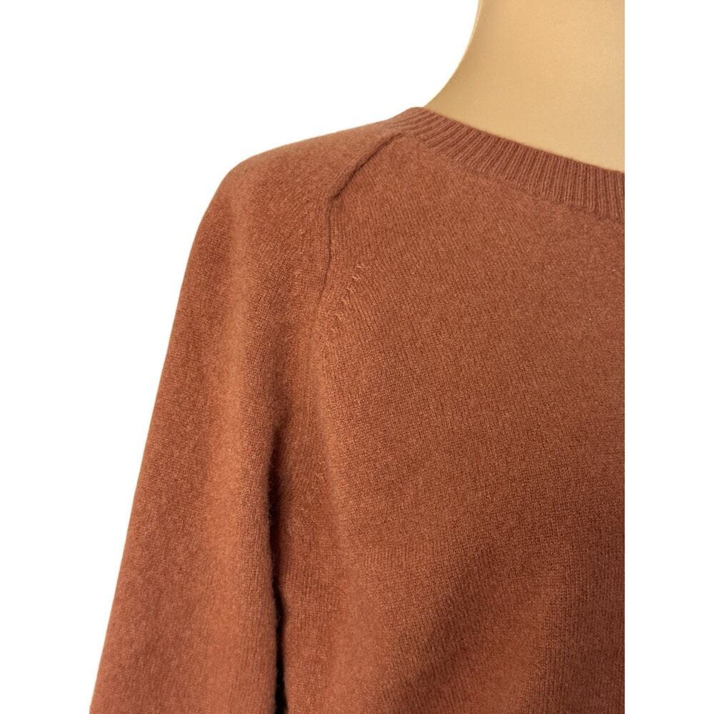 VINCE Cashmere Burnt Orange Crew Neck Cropped Luxuriously Soft Luxe Size XS - Picture 5 of 9